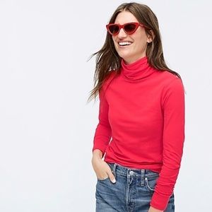NWT J.Crew Tissue turtleneck bright rose small